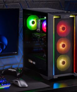 Skytech Gaming Nebula Gaming PC Desktop – AMD Ryzen 5 5600X 3.7 GHz, NVIDIA RTX 4070, 1TB NVME SSD, 16GB DDR4 RAM 3200, 600W Gold PSU, 11AC Wi-Fi, Windows 11 Home 64-bit,Black 5600X | 4070 20 71X7BwVENlL