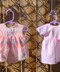 MyBrittany's 24 Pack 12 Pink 12 Purple Plastic Doll Hangers Fits 18 Inch Doll Clothes 14 71X8K8ccslL