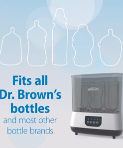 Dr. Brown's All-in-One Sterilizer and Dryer for Baby Bottles, Parts & Other Newborn Essentials Sterilizer & Dryer 1 Count (Pack of 1) 42 71X8o64yRxL