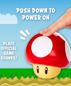 Alternative view of Paladone Super Mario Bros Mushroom Light with Sound, Nintendo Collectible Figure Lamp Gift for Fans, Themed Decor for Bedrooms or Gaming Rooms