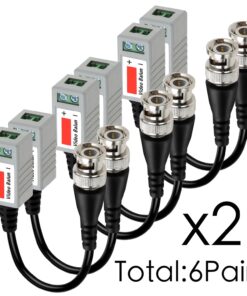 VIMVIP® 6 Pairs (12 Pcs) Mini CCTV BNC Video Balun Transceiver Cable 12 71X94pPRVbL