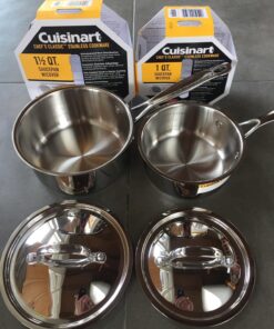 Cuisinart 1 Quart Saucepan w/Cover, Chef's Classic Stainless Steel Cookware Collection, 719-14 31 71X9AS7LsvL