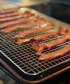 Ultra Cuisine Heavy Duty Cooling Rack for Cooking and Baking - 100% Stainless Steel Baking Rack & Wire Cooling Rack - Cookie Cooling Racks for Baking - Food Safe - Fits Half Sheet Pans - 11.5" x 16.5" 11.5x16.5 inches 44 71X9zOMv0CL 1