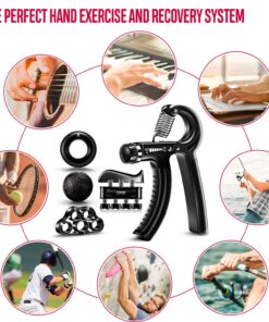 FitBeast Grip Strengthener Forearm Strengthener Hand Grips Strengthener Kit - 5 Pack Adjustable Resistance Black 36 71XA9yToi0L