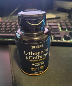 Sports Research L-Theanine Supplement with Caffeine & Coconut MCT Oil - Focused Energy, Alertness & Relaxation Without Drowsiness - 200mg L Theanine, 100mg Organic Caffeine - 60 Liquid Softgels 24 71XANg1GML