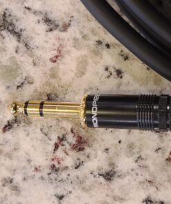 Monoprice XLR Male to 1/4-Inch TRS Male Cable - Gold Plated, High Fidelity and Eliminate Noise in the Recording Studio and On Stage, 16AWG, 6 Feet, Black 6Ft 23 71XBHwDSISL