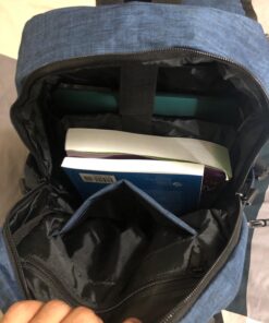 Mancro Laptop Backpack, 15.6 inch Business Backpack Water Resistant Laptops Backpack for Men Women Travel Backpack with USB Charging Port(Blue, 15.6 inch) Blue 75 71XBpiZizAL