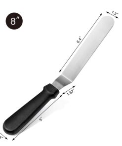 Alternative view of New Star Foodservice 38170 Angled Icing Spatula, 8-Inch Blade, 13-Inch Overall, Silver 8-Inch Angled