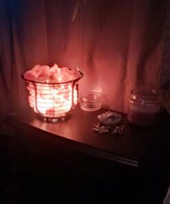 Himalayan Pink Salt Lamp Basket with Cord & Bulb Ca Sls-wm-basket@ 27 71XDlr9vt9L