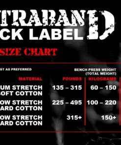 Contraband Black Label 1001 Weight Lifting Wrist Wraps w/Thumb Loops (PAIR) - Competition Grade Wrist Support USPA Approved for Powerlifting, Bodybuilding, Strongman 18in Standard Length 2-Stripe Heavy (BLACK/WHITE) 13 71XE1BdhEL