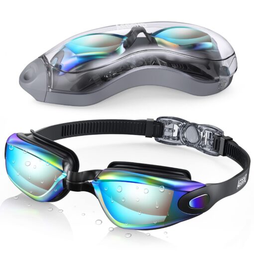 Aegend Swim Goggles, Swimming Goggles No Leaking Full Protection Adult Men Women Youth Aqua