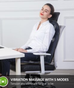 Snailax Vibration Massage Seat Cushion, Back Massager for Chair with Heat, 6 Vibrating Motors and 2 Heat Levels, Massage Chair Pad for Home Office use, Christmas Gifts for Men, Women 1 Count (Pack of 1) 26 71XF1Q2UXZL