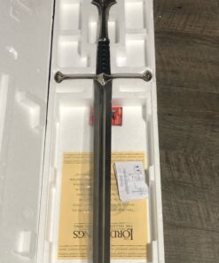United Cutlery King Elendil's Narsil Sword | Licensed Lord of the Rings Movie Replica | 24K Gold Plated Fittings | Certificate of Authenticity 17 71XF3XU9mZL