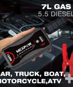 NEXPOW Car Jump Starter,Car Battery Jump Starter Pack 1500A Peak Q10S for Up to 7.0L Gas and 5.5L Diesel Engine12V Auto Battery Booster,Jumper Cables,Portable Lithium Jump Box with LED Light/USB QC3.0 20 71XHBRLc8OL