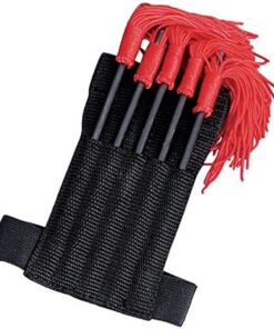 Ace Martial Arts Supply Set of 5 Ninja Throwing Spikes with Wrist Sheath