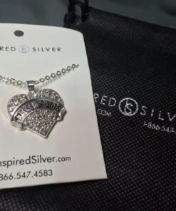 Inspired Silver - Silver Pave Heart Charm 18 Inch Necklace with Cubic Zirconia Jewelry Class Of 2016 29 71XJDCMD41L 1