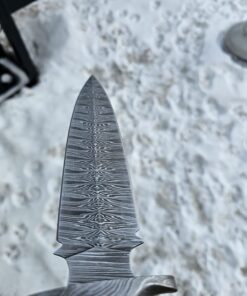 Poshland RAM-0592 Damascus Steel Dagger Knife – Full Size Leather Handle 44 71XK11T3dPL