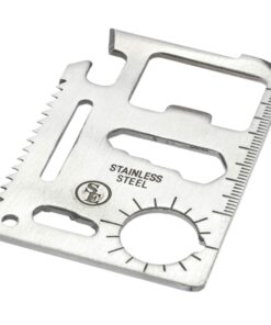 SE 11-Function Stainless Steel Survival Pocket Tool - Compact, Credit Card-Sized Multi-Tool with Leatherette Case - Ideal for Camping, Hiking, and Outdoor Activities- MT908-1 1 17 71XKePKIUUL