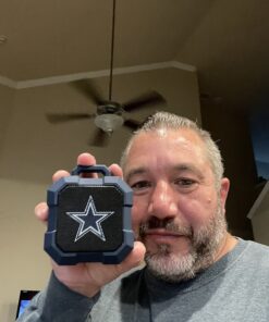 SOAR NFL Shockbox LED Wireless Bluetooth Speaker - Water Resistant IPX4, 5.0 Bluetooth with Over 5 Hours of Play Time - Small Portable Speaker - Officially Licensed NFL, Perfect Home & Outdoor Speaker Dallas Cowboys One Size Team Color 22 71XKgXLss8L