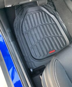 Motor Trend FlexTough Floor Mats for Cars, Black Deep Dish All-Weather Mats, Waterproof Trim-To Fit Automotive Floor Mats for Cars Trucks SUV, Universal Floor Liner Car Accessories Full Set 42 71XLWPxDI4L