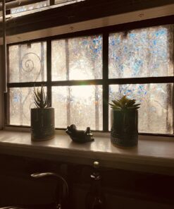 CottonColors Window Privacy Film Decorative Window Clings 3D Window Decals Static Stickers Rainbow Effect No-Adhesive Sliding Door Glass Films UV Blocking for Home, 11.8x78.7 Inch 11.8 by 78.7 In 45 71XMiakBxSL