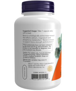 NOW Supplements, Boron 3 mg (Bororganic Glycine), Structural Support*, 250 Veg Capsules 250 Count (Pack of 1) 14 71XMzKCWH0L