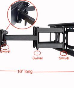 VideoSecu Tilt Swivel TV Wall Mount 32"- 70" LCD LED Plasma TV with VESA 200x200,400x400,up to 600x400 mm, Full Motion Articulating Dual Arm Mount Fits up to 24" Studs MW365B2H C20 42 71XN9KRl3TL