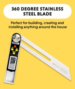 General Tools T-Bevel Gauge & Protractor #828 - Digital Angle Finder with Full LCD Display & 8" Stainless Steel Blade No Bubble Level 12 71XPLWJM79L
