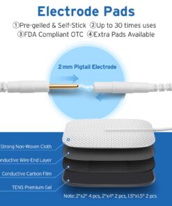 Etekcity TENS Unit Muscle Stimulator Machine with Replacement Pads for Pain Relief Multi-Modes, FSA HSA Approved Products, FDA Cleared 4 Channels Rechargeable Electric Pulse Massager 23 71XPmZjH8vL