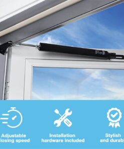 Wright Products - Standard Duty Pneumatic Screen and Storm Door Closer, Black 19 71XPrG4raQL