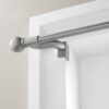 Maytex Window Curtain Rod, Easy Install Twist and Shout Telescoping Tension Rod, Adjustable 28" to 48", No Tools Needed, with Decorative Round Finials, Brushed Nickel 28 to 48 in. Decorative Rod 51 71XQJpu6idL