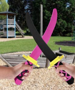 Lightweight Safe Soft Foam Toy Swords Ninja Pirate Style with Handle for Party Favors, Children Games & Activities (6 Pack) 11 71XQOolHaoL