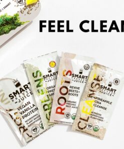SMART Pressed Juice 1-Day Organic Juice Cleanse | Healthy Detox Program | Vegan Vanilla Protein, Green Juice, Beets Juice & Pineapple Chia Cleanse | High Fiber & Vegan 20 71XQRwmyQBL