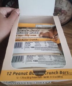 NuGo Smarte Carb Peanut Butter Crunch, 20g Protein, 0g Sugar, 2g Net Carbs, 160 Calories, 12 Count Sugar free Peanut Butter Crunch 13 71XQqqgWQkL