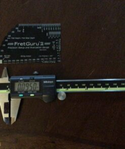 FretGuru 8-in-1 String Action Gauge Guitar Fret Ruler Precision Fret Rocker - Precise CNC Machined, Diamond Honed, Polished Edge Guitar String Height Gauge - Luthier Tool with Thick Leather Case inch 42 71XROdGbNL