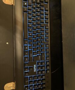 mafiti Computer Office Keyboard Wired USB 104 Keys Full Size Backlit Keyboards Compatible PC Laptop Desktop Windows Single blue backlit 35 71XRXe8mb0L