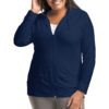 JUST MY SIZE Women's Plus Size Full, Lightweight Zip-up Hoodie 3X Navy 4 71XRfh9BKUL