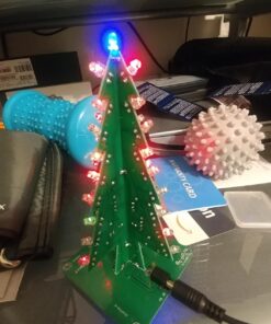 Christmas Tree Soldering Project, Icstation 3D Xmas Tree Soldering Kit with LED Flashing Lights Soldering Practice 7 Colors DIY Electronic Assemble Kit for Learning Teaching STEM Educational Multicolored 49 71XShTX2WsL
