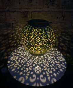 Homeimpro Solar Big Lantern Hanging Garden Outdoor Waterproof Decorative Lights Metal Table Lamp for Patio, Yard, Christmas Gift, 2023 New Updated Bottom Pattern (1Pack, Teal Blue) 54 71XTJs6rLeL