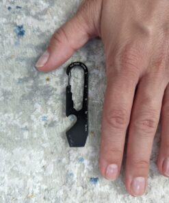 Nite Ize DoohicKey Keychain Multi Tool, Stainless-Steel 5-in-1 Multi Tool With Bottle Opener + Carabiner Clip, Black 1 Count (Pack of 1) 49 71XTMQsT bL