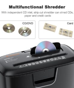 Bonsaii Paper Shredder for Home Use, 8-Sheet StripCut Home Office Shredder, CD/Credit Card Shredder Machine with Overheat Protection, 3.4 Gallons Wastebasket 8 Sheet (New) 28 71XTSU9J3EL