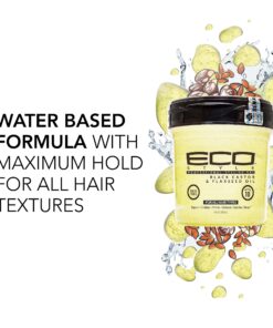 Eco Style Black Castor and Flaxseed Oil Styling Gel - Helps Nourish and Repair Damaged Hair - Promotes Healthy Scalp - Provides Superior and Weightless Hold - Delivers Long Lasting Shine - 8 oz Clean Scent 8 Ounce (Pack of 1) 16 71XTcJ VbsL