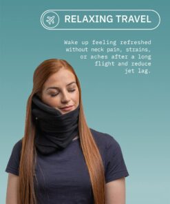 Alternative view of trtl Travel Pillow for Neck Support- Super Soft Neck Pillow with Shoulder Support and Cozy Cushioning Lightweight and Easy to Carry - Machine Washable - Black