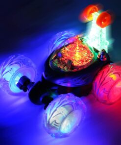 Alternative view of Haktoys Remote Control Stunt Car Radio Control Invincible Tornado Truck Rechargeable with Flashing Lights and Quiet Play Mode Tumbling and Spinning Action RC Car for Kids Blue