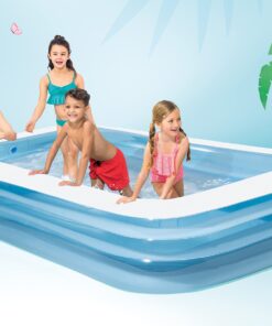 INTEX 58484EP Swim Center Inflatable Family Pool: 277 Gallon Capacity – 120" x 72" x 22" – Blue 22 71XV1din yL