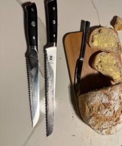 Dalstrong Serrated Bread Knife - 10 inch - Gladiator Series Elite - Forged High-Carbon German Steel - G10 Handle Kitchen Knife - Sheath Included - Razor Sharp Slicer - Slicing Knife - NSF Certified 10" 34 71XVFZZyPUL