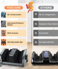 Alternative view of TISSCARE Foot Massager - Shiatsu Foot Massager for Neuropathy and Plantar Fasciitis Relief - Christmas Gifts for Men and Women, Heated Foot Massager with Deep Kneading, for Foot, Calf, Ankle and Arms Gray