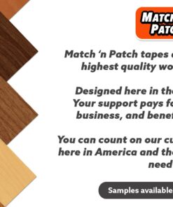 MATCH 'N PATCH Realistic Wood Grain Repair Tape, Ebony (Grey-Black Wood), 2.25 inch x 15 feet, Adhesive Repair Patch for Furniture, Floors, Cabinets, Windows, Doors, RV, Home Decor, DIY 11 71XVKp1QhcL