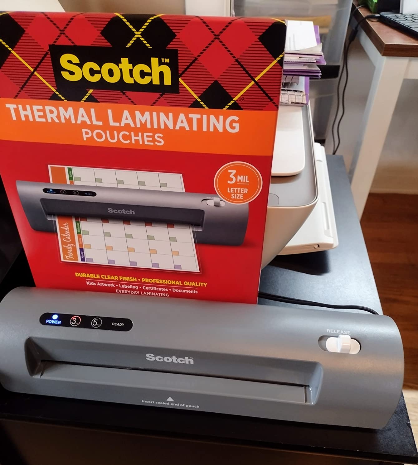 Scotch Thermal Laminating Pouches, Laminate Homemade Ornaments, Christmas Banners and Gift Tags, For Use With Thermal Laminators, 8.9 x 11.4 Inches, Letter Size Sheets, 100-Pack 23 Scotch Thermal Laminating Pouches, Laminate Homemade Ornaments, Christmas Banners and Gift Tags, For Use With Thermal Laminators, 8.9 x 11.4 Inches, Letter Size Sheets, 100-Pack - Image 23