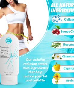 CSCS Anti Cellulite Advanced Slimming Cream - Fat Burning Hot Cream for Stretch Marks and Cellulite - Strengthens Skin Tissue, Tightening Loose Skin on Your Stomach, Thighs, Buttocks, Arms, etc - 6 oz 13 71XVpMk26IL